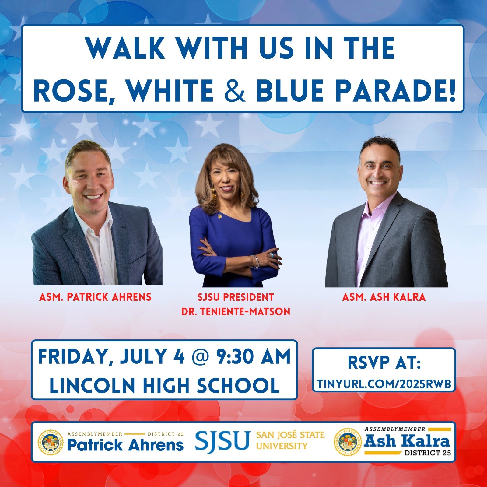 Walk with Us in the RWB Parade Graphic