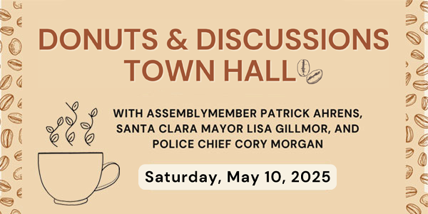 Asm. Ahrens Donuts and Discussions Town Hall Graphic