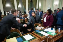 Asm. Ahrens at the swearing-in ceremony