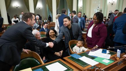 Asm. Ahrens at the swearing-in ceremony